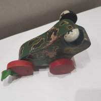 Стара дървена детска играчка жаба, снимка 6 - Колекции - 34928512