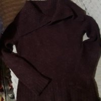 Тъмно вишнева блузка с красива яка, снимка 3 - Блузи с дълъг ръкав и пуловери - 35655239