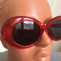 Нови Дамски Слънчеви Очила Червени Черни Прозрачни Кръгли Ретро Модел Модерни , снимка 6 - Слънчеви и диоптрични очила - 44448902