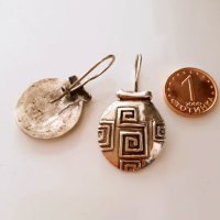 уникален сребърен комплект от медальон и обеци, снимка 4 - Бижутерийни комплекти - 39706430