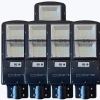 Комплект от 5 бр. 250W LED Соларна улична лампа Cobra с дистанционно, снимка 1 - Соларни лампи - 33970674