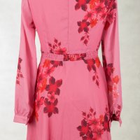 Розова рокля на цветя марка Jimmy Sanders, снимка 3 - Рокли - 30281762