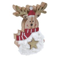 3 броя Дървени коледни фигурки за Коледна украса, XMAS, Снежен човек и Елен, снимка 4 - Декорация за дома - 42704551