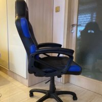 Геймърски стол Arozzi, еко кожа, син, снимка 3 - Аксесоари - 42915146