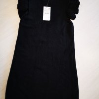 Черна рокля Зара Zara, снимка 5 - Рокли - 30977972