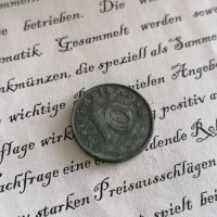 Райх монета - Германия - 10 пфенига | 1944г.; серия D, снимка 2 - Нумизматика и бонистика - 31625634