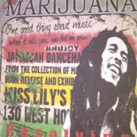 Тениска Боб Марлей марихуана -памук-размер Л, снимка 3 - Спортна екипировка - 31855571