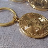 ПРОМО Златист метален релефен ключодържател Биткойн Bitcoin, снимка 7 - Други - 34433067