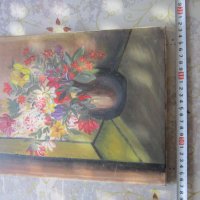 Стара рисувана  картина  масло  върху платно 10, снимка 2 - Картини - 31383207