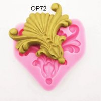 ОР72 Винтидж едър орнамент силиконов молд форма за фондан шоколад декор гипс, снимка 1 - Форми - 32175608