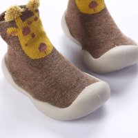Детски чорапи с животни и гумена подметка Босо ходене, антихлъзгащи размери 18/23, снимка 10 - Детски пантофи - 42649070