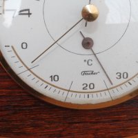 Немски барометър с термометър ''Fischer", снимка 3 - Други ценни предмети - 39663619