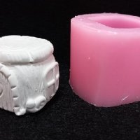 3D Къща Къщичка пън пънче дънер цилиндър силиконов молд форма калъп гипс шоколад свещ, снимка 1 - Форми - 38308887