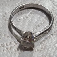 Сребърен пръстен 925 с централен камък , снимка 3 - Пръстени - 44501236