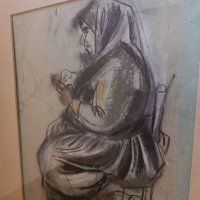 Картина на Анета Дръгушану ,рамкирана,пастел, снимка 4 - Други ценни предмети - 37118357