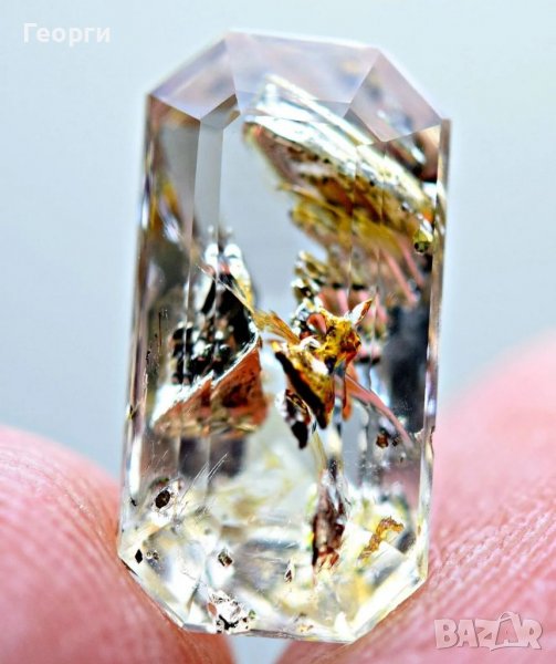 Уникален ултра рядък  петролен кварц диамант, снимка 1