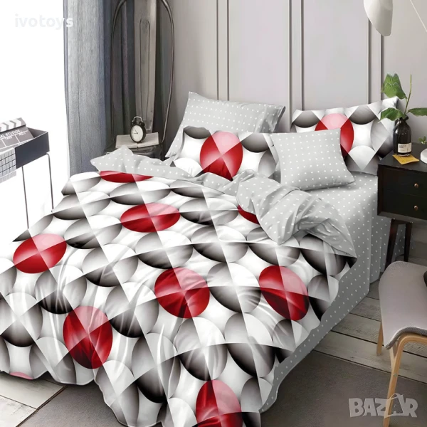 Двулицево спално бельо, 6 части - Модел WS18146, снимка 1