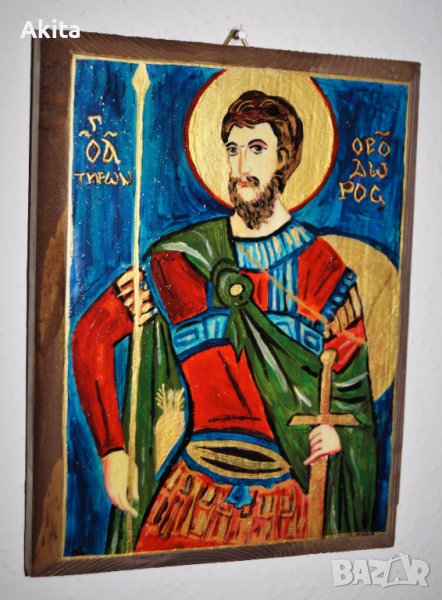 Икона на св. Теодор от Тирон, снимка 1