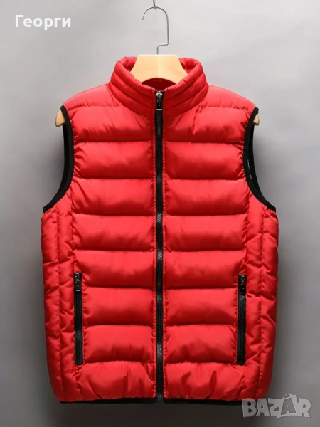 Червен топъл елек, уникекс, снимка 1