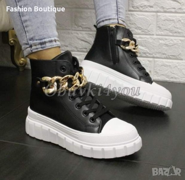 Дамски кожени кецове -боти , снимка 1