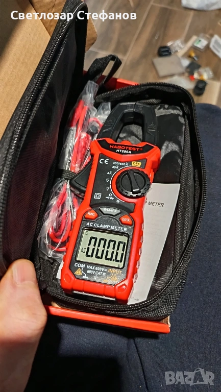 Професионален мултицет с амперклещи за променливо напрежение Habotest HT206A, снимка 1