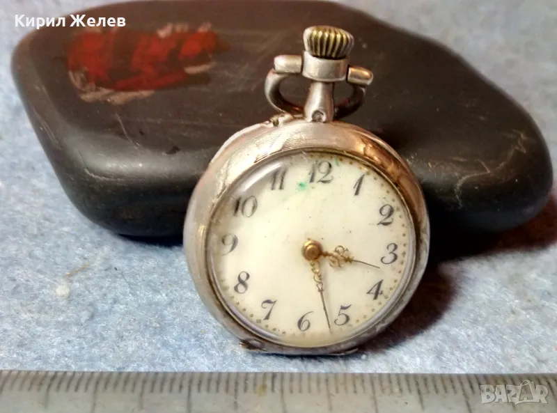 Старинен ШВЕЙЦАРСКИ СРЕБЪРЕН ДЖОБЕН ЧАСОВНИК ВИСОКА ПРОБА СРЕБРО Ръчна РЕТРО ОРНАМЕНТИКА РЯДЪК 46497, снимка 1