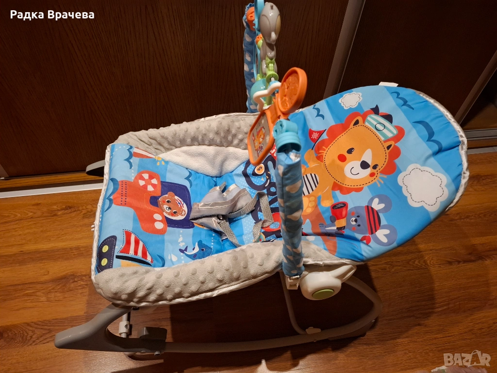 Музикален шезлонг "Baby Spa" син, Chipolino! , снимка 1