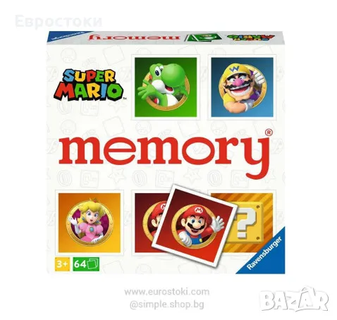 Настолна игра Ravensburger Memory Super Mario 20925, настолна игра за памет, снимка 1