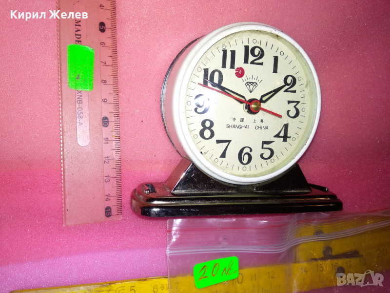 CHANGHAI CHINA Стар КОЛЕКЦИОНЕРСКИ МЕХАНИЧЕН ВИНТИДЖ МОДЕЛ БУДИЛНИК 20801, снимка 1