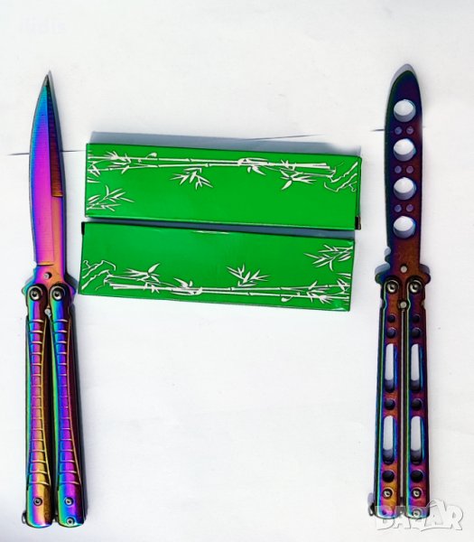 Нож пеперуда Хамелеон, два броя в комплект- остра и тъпа за тренировки, снимка 1