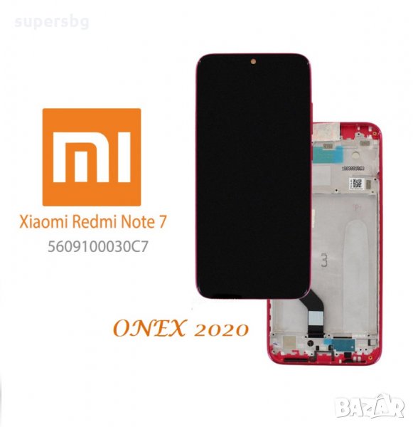 Нов 100% Оригинал LCD Дисплей за XiaoMi Redmi Note 7 LCD + тъч тъч скрийн + рамка / Service pack, снимка 1