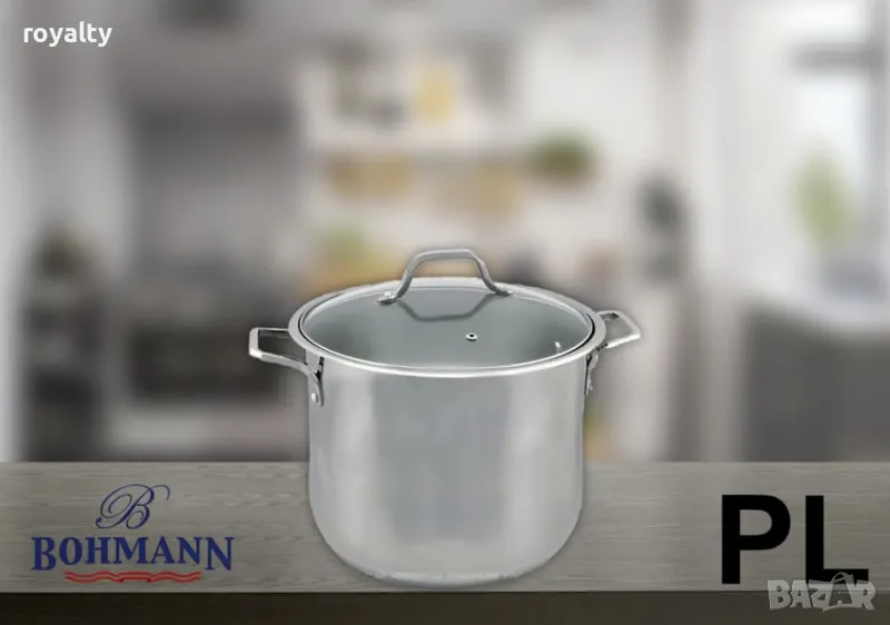 Тенджера Bohmann BH 2419 – 9 литра, Неръждаема стомана, Индукция, снимка 1