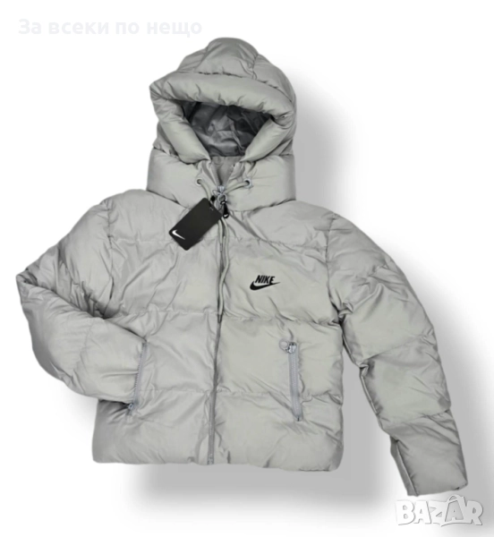 Nike Дамско Сиво Зимно Яке С Качулка Найк Код LFS678, снимка 1