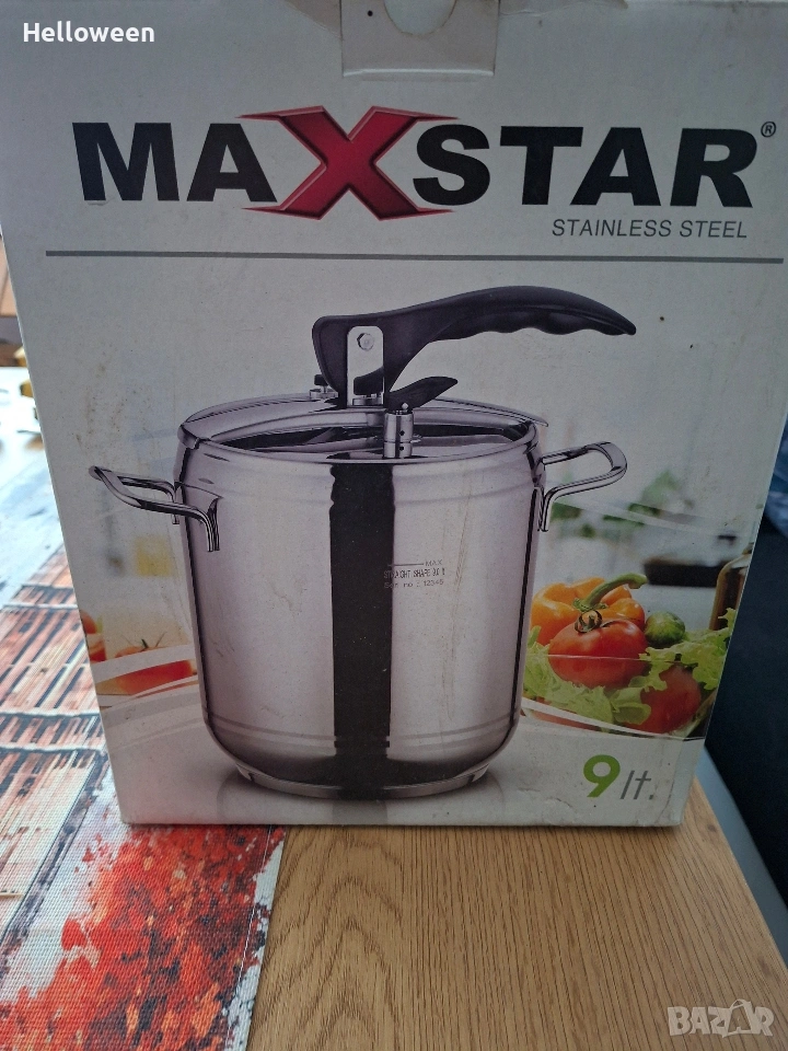 Тенджера под налягане (права) MAXSTAR 9 литра , снимка 1