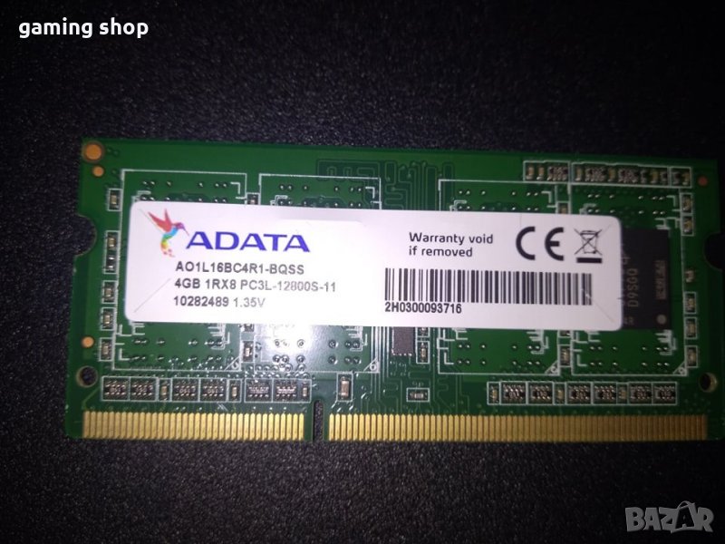 RAM памет за лаптоп ADATA 4GB DDR3 1600MHz 1.35V, снимка 1
