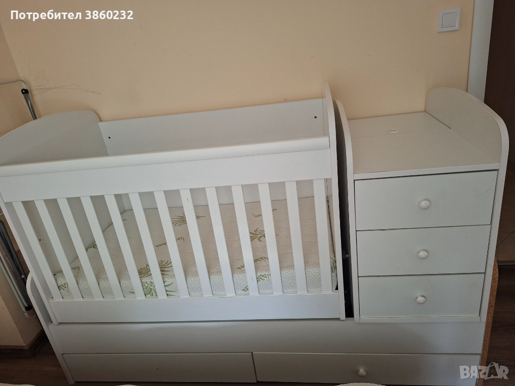 Детско легло с матрак от мемори пяна, снимка 1