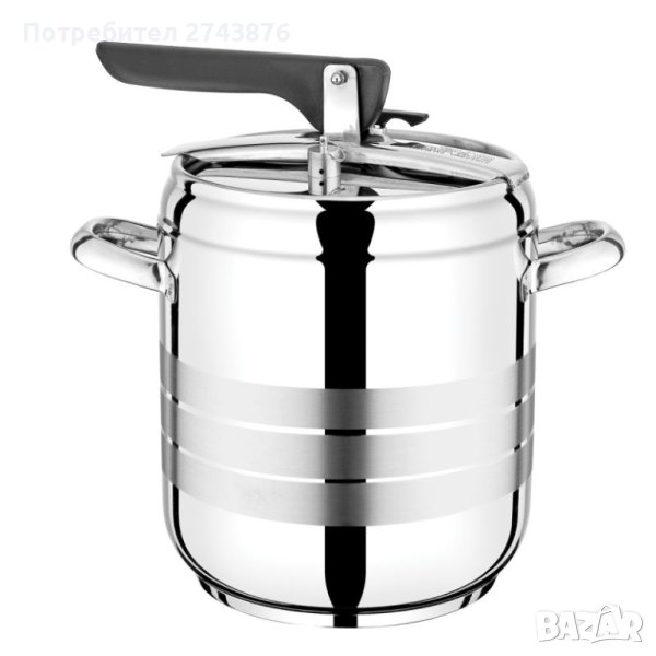 ТЕНДЖЕРА ПОД НАЛЯГАНЕ ЕК-10А,9 ЛИТРА ,ИНДУКЦИЯ,ТРИСЛОЙНО ДЪНО, ИНОКС,, снимка 1