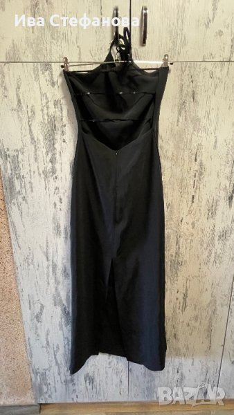 Красива елегантна дълга черна  официална парти коктейлна рокля , снимка 1