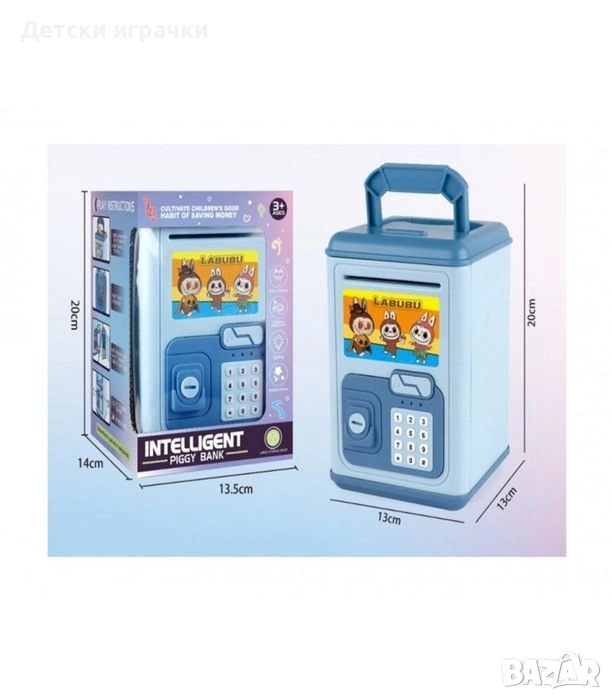 Детска интелигентна касичка-сейф Labubu със функция с PIN, Лабубу, снимка 1