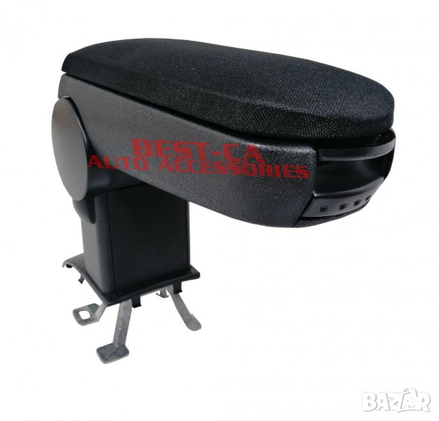 Текстилен черен подлакътник за Фолксваген Поло 5 6Р / Volkswagen Polo Mk5 6R 2009 - 2018, снимка 1