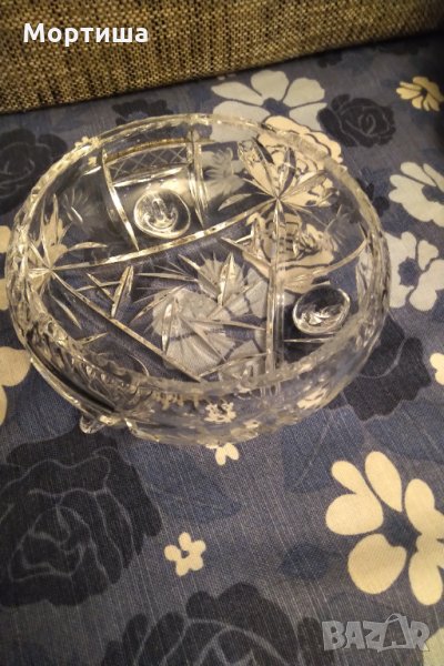 Бохемия великолепна кристална бонбониера , снимка 1