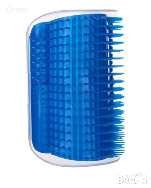 Ъглова масажна четка за котки синя, снимка 1