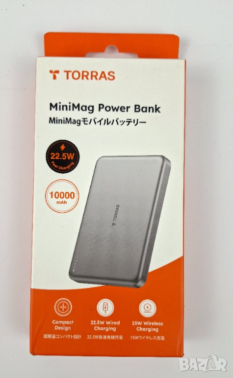 MagSafe Безжична магнитна външна батерия -Torras MiniMag Power Bank10000mAh, снимка 1