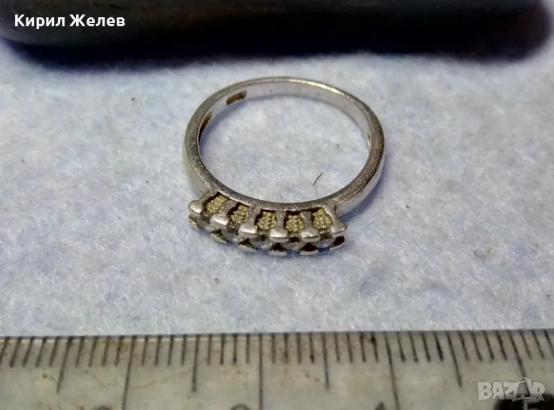 СТИЛЕН СКЪПОЦЕНЕН СРЕБЪРЕН ПРЪСТЕН СРЕБРО 925 с ЮВЕЛИРНО ФАСЕТИРАНИ БЛЕСТЯЩИ ЦИРКОНИ 49857, снимка 1
