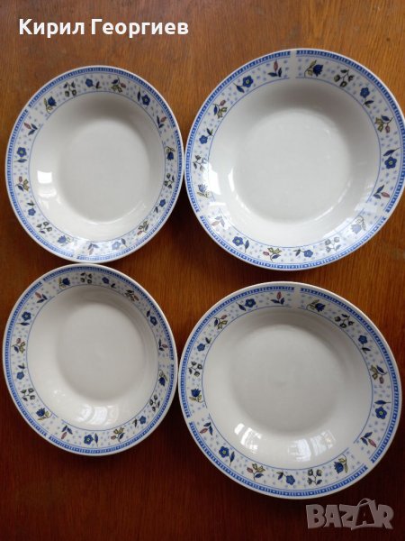 четири  нови порцеланови чинии   , снимка 1