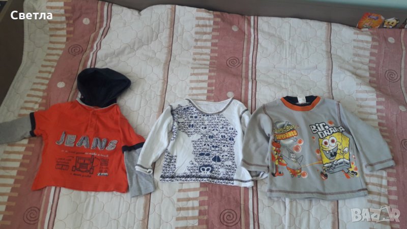 Памучни детски блузи за ръст 86, снимка 1