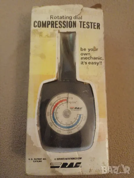 Винтидж монометър за компресия на автомобилни гуми. , снимка 1
