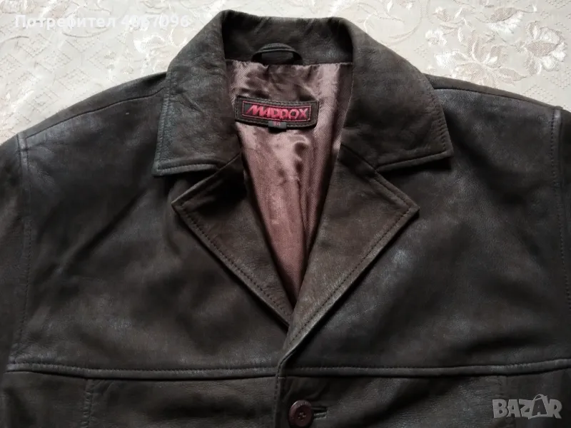 Мъжко кожено яке MADDOX - размер XL, снимка 1