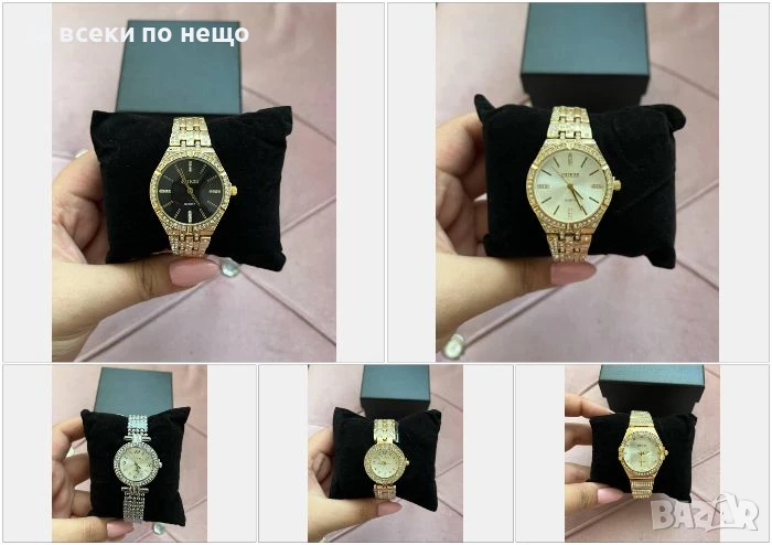 Guess Дамски Часовник С Кутия - Златист Или Сребрист Код VF10, снимка 1