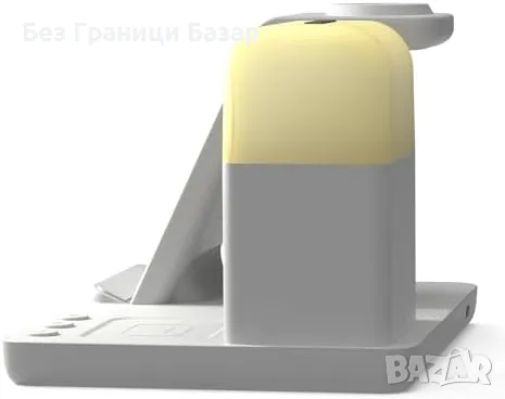 Ново 6 в 1 Безжично Зарядно iPhone Samsung Watch AirPods Станция Стойка, снимка 1